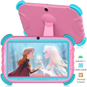 Antemper 7 inch Kids Tablet,Kids Learning Tablet,Android 11 Bluetooth Wifi,Quad Core Processor,32GB ROM,HD IPS Screen,for Kids Parental Control Pre-Installed Free Education Apps,Pink