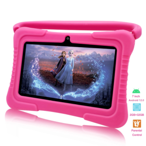 Android 12 Kids Tablet,Kids Learning Tablet,Antemper 7 inch Kids Tablet,32GB Storage,Toddler Tablet with Bluetooth, Wifi,Parental Control, HD Dual Camera,Google Play, Pink